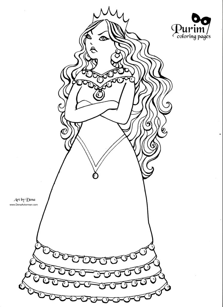 Purim Coloring Pages! – Dena Ackerman